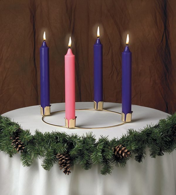 Advent Wreath - 14" Brass Ring Only-0