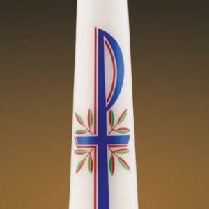 "Chi-Rho" Conical Christ Candle-0