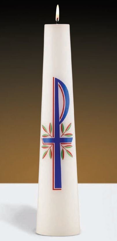 "Chi-Rho" Conical Christ Candle-0