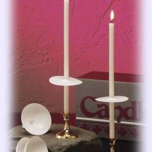Candlelight Vigil Set - 100 Stearic or Beeswax Candles w/ Drip Protectors-0