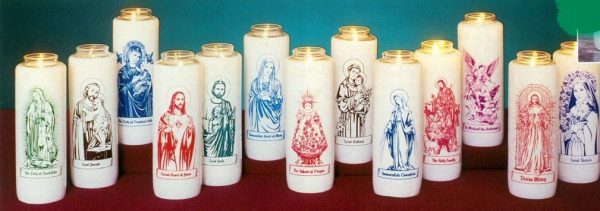 "Virgin de San Juan de Los Lagos" Patron Saint Candles (12 Candles)-0