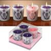 "Come, Lord Jesus" Advent Votives in Damask Glass - 2 sets-0