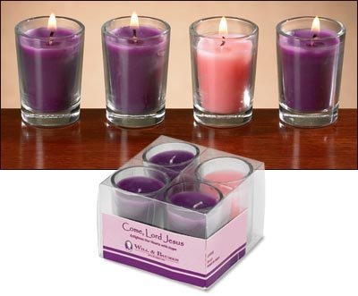 Advent Candles in Glass- 6 sets/case-0