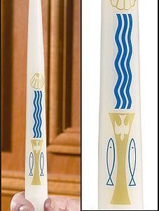 "Baptism by Water and the Holy Spirit" Candles-0