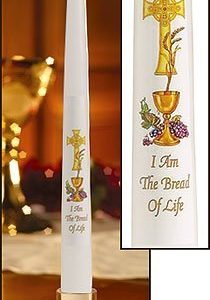 "Chalice and Grapes" First Communion Candle (24 Candles)-0